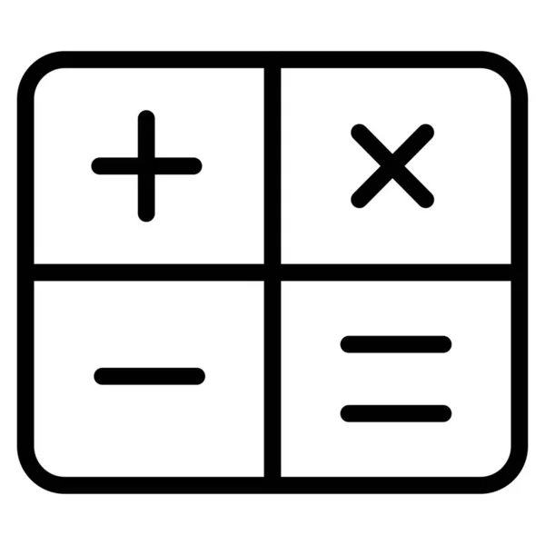 Budget Calculator Calcumation Icon Outline Style — Stock Vector