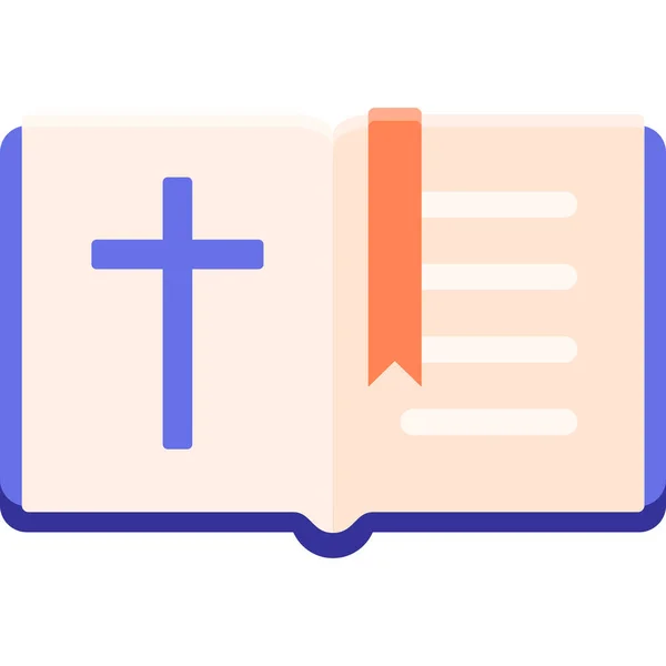 Bible Sainte Icône Bible Sainte Dans Style Plat — Image vectorielle
