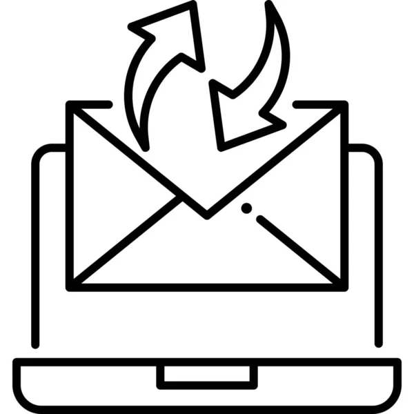 Icono Sincronización Correo Electrónico Categoría Marketing Seo — Vector de stock