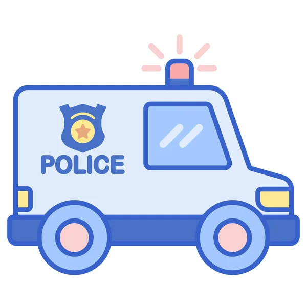 Pictogram Politiebusje Vervoer — Stockvector