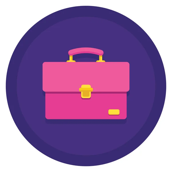 Tas Aktetas Portfolio Pictogram Badge Stijl — Stockvector