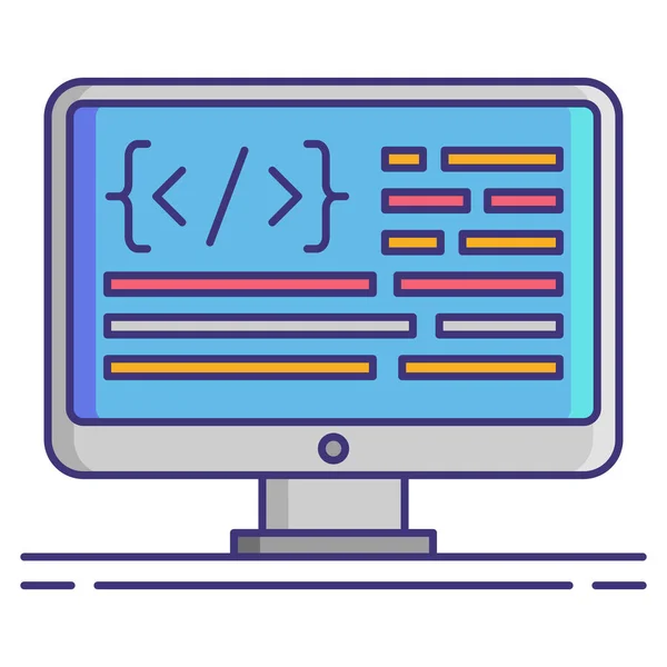 Icono Programación Del Dispositivo Informático — Archivo Imágenes Vectoriales