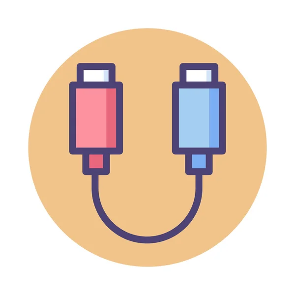 stock vector cable connector plug icon