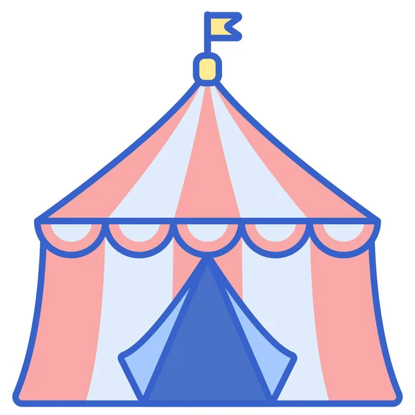 Groot Carnaval Circus Icoon Gevulde Outline Stijl — Stockvector