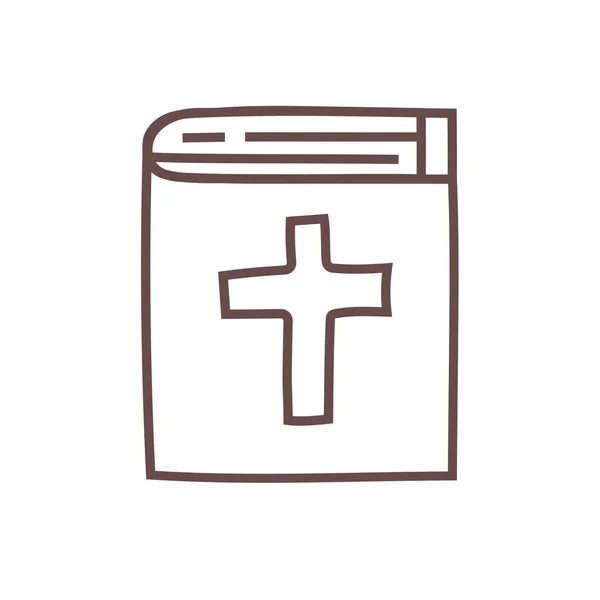 Bible Holy Christ Icon Handdrawn Style — Stockvector