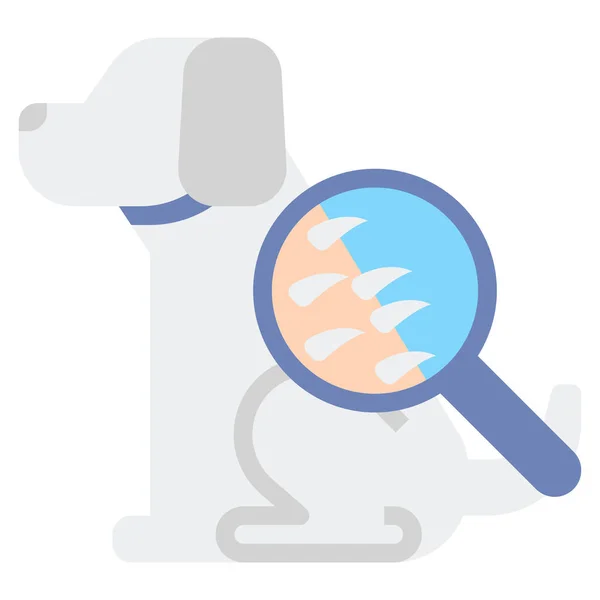 Dermatologist Animal Care Icon Flat Style — Stock Vector