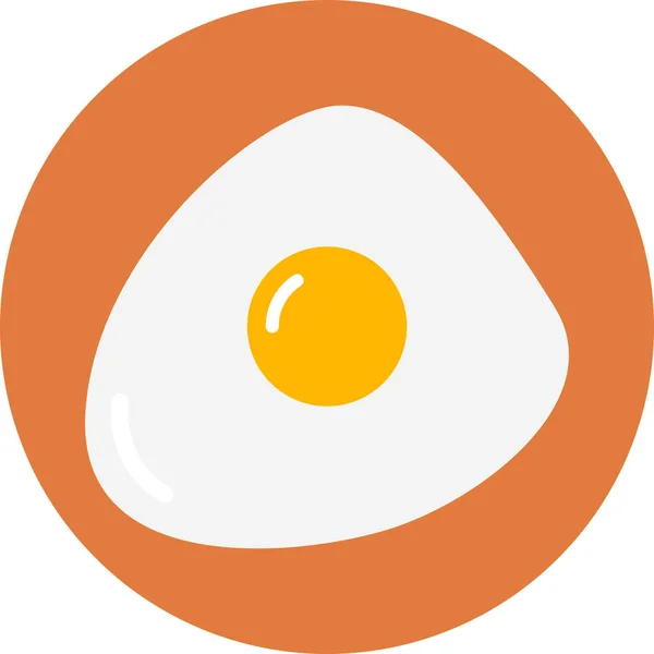 Egg Flat Food Drinks Icon Flat Style — Stock Vector