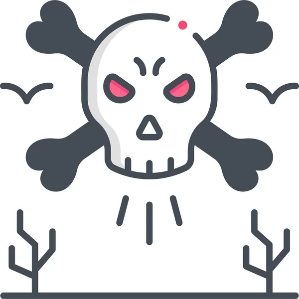 Danger Mort Icône Crâne Dans Catégorie Halloween — Image vectorielle