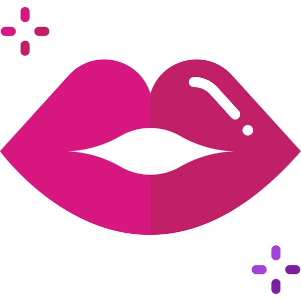 Kiss Lips Love Icon Love Romance Category — Stock Vector