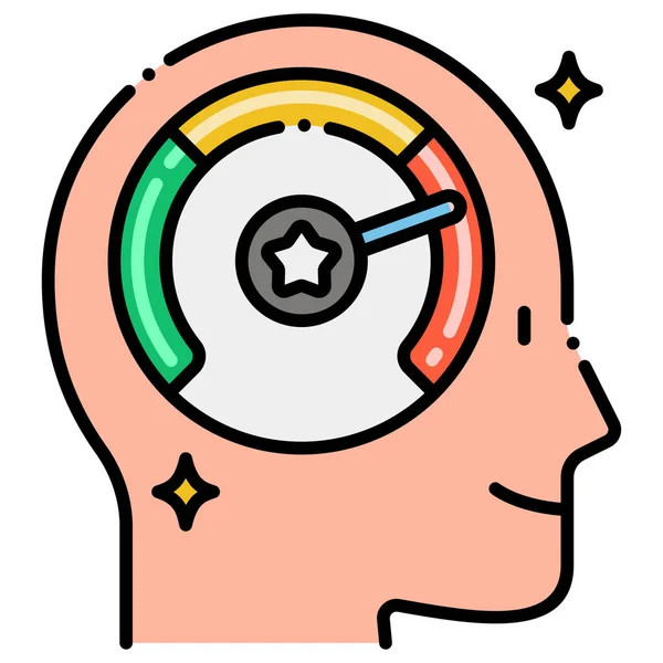 Mental Performance Productivity Icon — Stock Vector