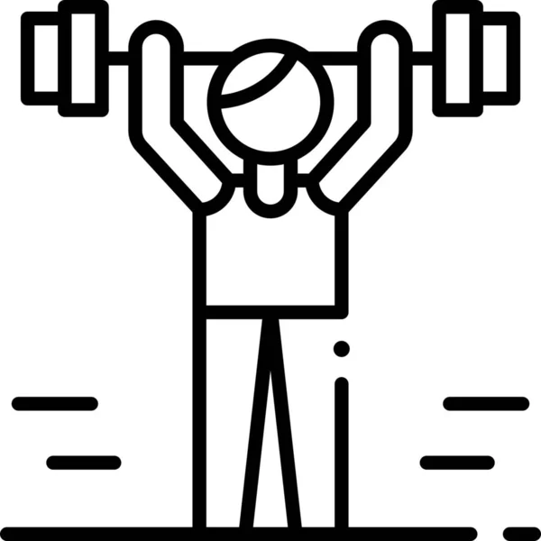 Gimnasio Ejercicio Icono Fuerza — Vector de stock