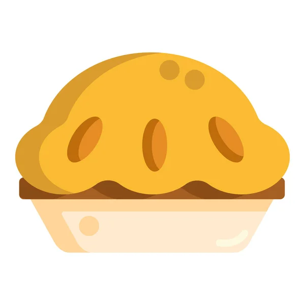 Apple Crumble Pie Pie Flat Icon Flat Style — Stock Vector