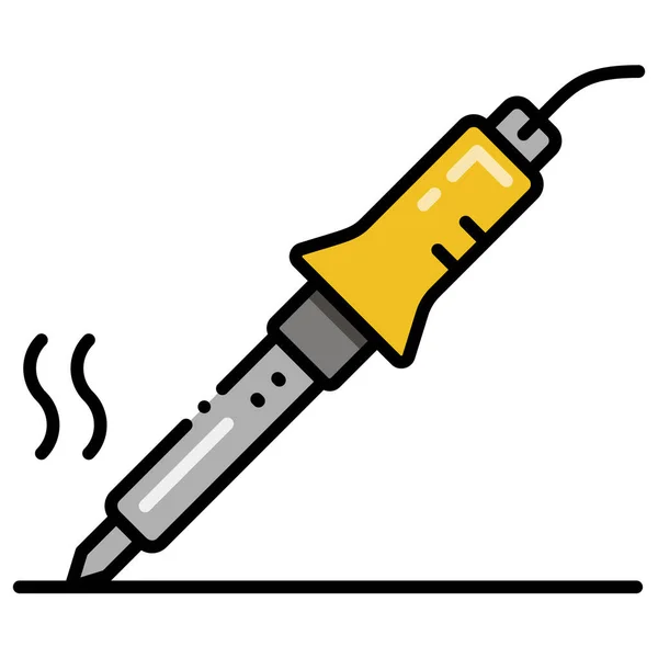 Gun Hot Soldering Icon — Stock Vector