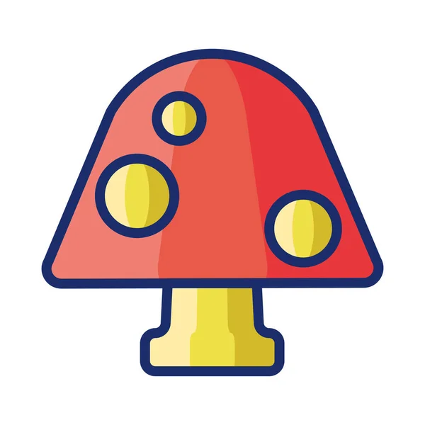 Fungus Mushroom Shroom Icon Filled Outline Style — Stock Vector