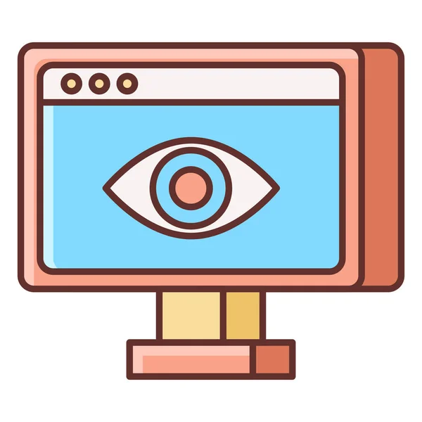 Ikona Zobrazení Firemních Očí — Stockový vektor