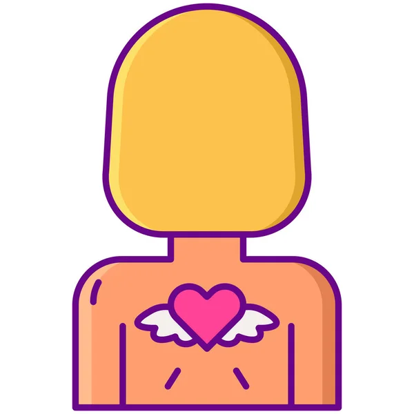 Lienzo Cliente Icono Femenino — Vector de stock