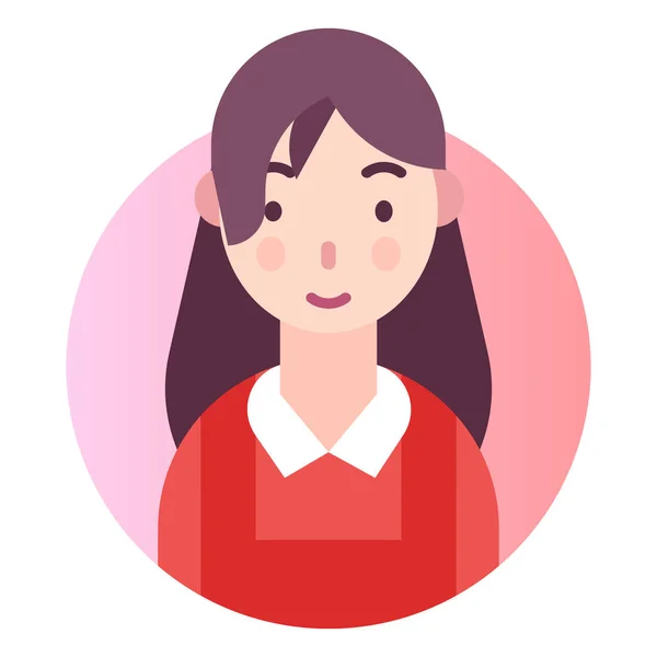 New woman avatar icon flat Royalty Free Vector Image