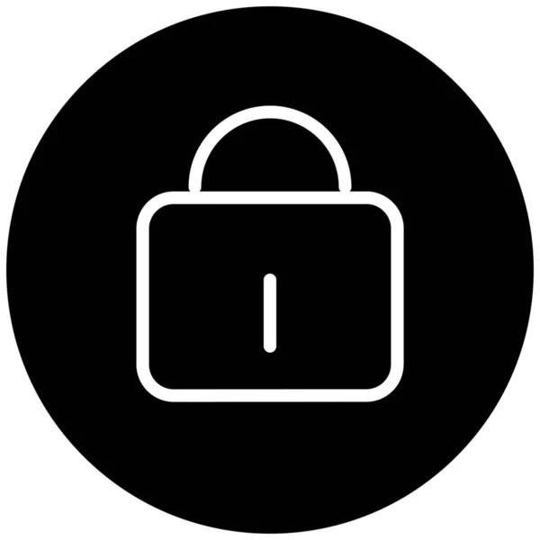 Προστασία Προσωπικών Δεδομένων Gdpr Κλειδωμένο Εικονίδιο Στερεό Στυλ — Διανυσματικό Αρχείο