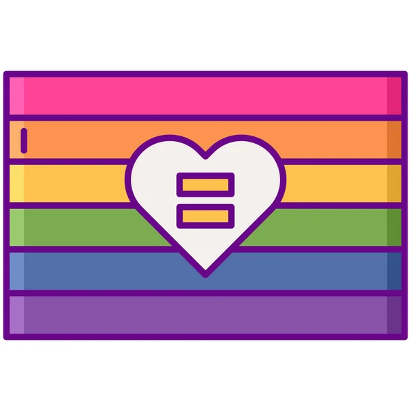 Igualdad Icono Género Gay Categoría Cultura Comunidades — Vector de stock