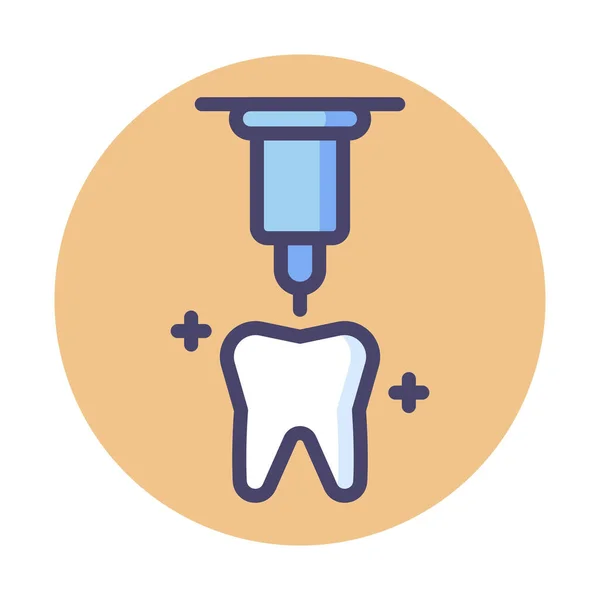 Impressão Dental Modelo Ícone Estilo Esboço Preenchido —  Vetores de Stock