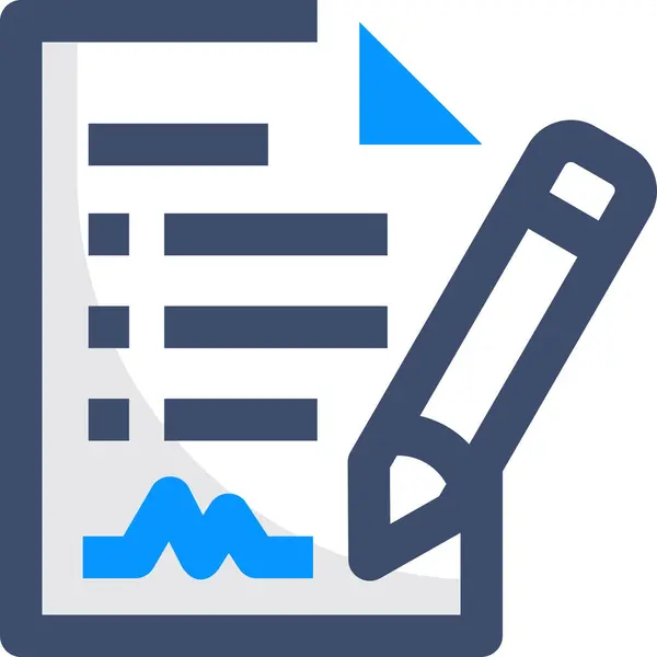 Contract Document Plan Icon — Stock Vector