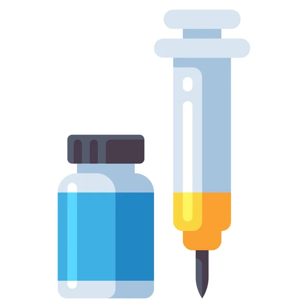 Icono Vacunación Por Inyección Anatomía Categoría Hospitales Atención Médica — Archivo Imágenes Vectoriales
