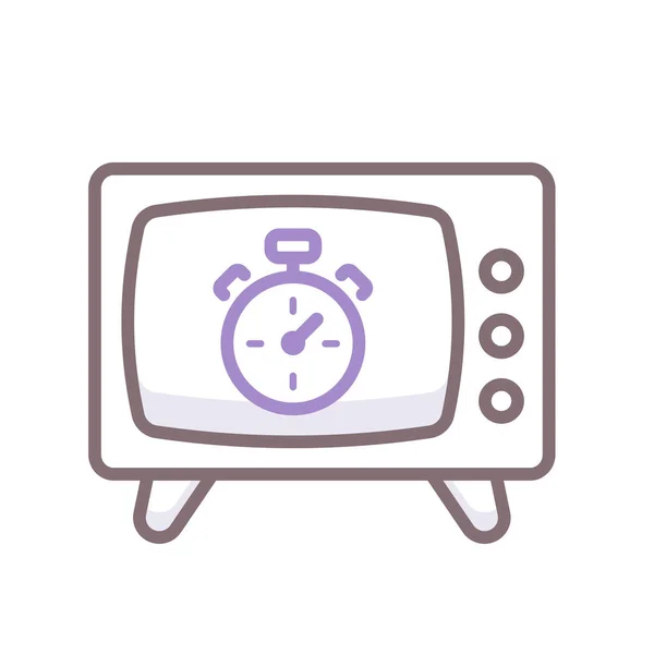 Airtime Display Television Icon Outline Style — Stock Vector