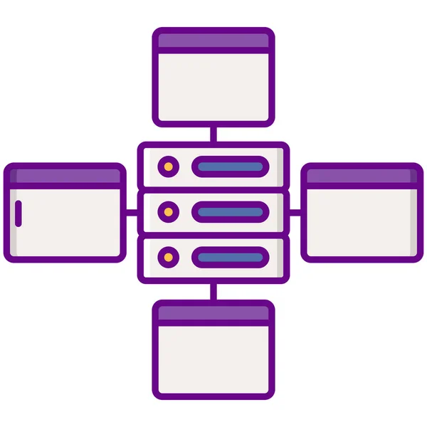 Reclame Data Party Icoon Het Infrastructuur Categorie — Stockvector