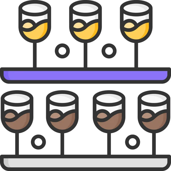 アルコールパーティー用メガネのアイコン — ストックベクタ