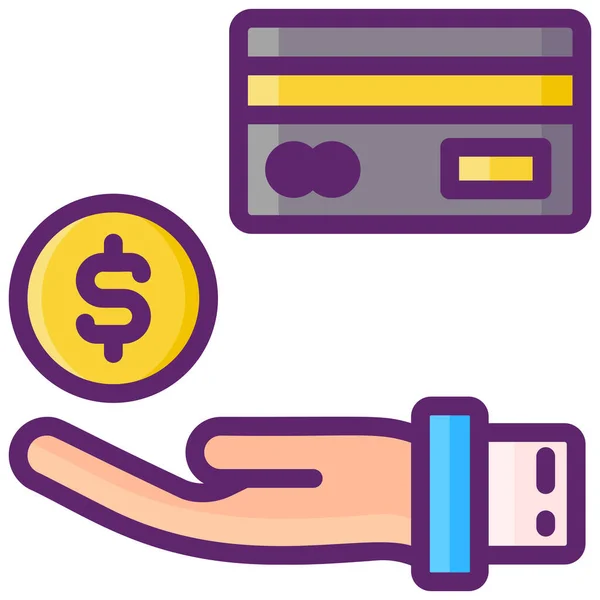 Opciones Dinero Icono Pago — Vector de stock