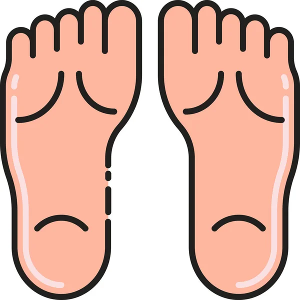 Feet Foot Massage Icon Filled Outline Style — Stock Vector