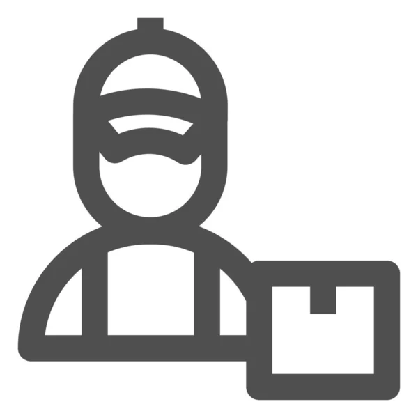 Значок Поставщика Курьерской Доставки Стиле Наброска — стоковый вектор