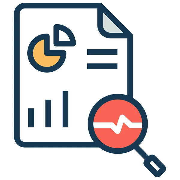 Icono Datos Del Panel Análisis Estilo Esquema Rellenado — Vector de stock