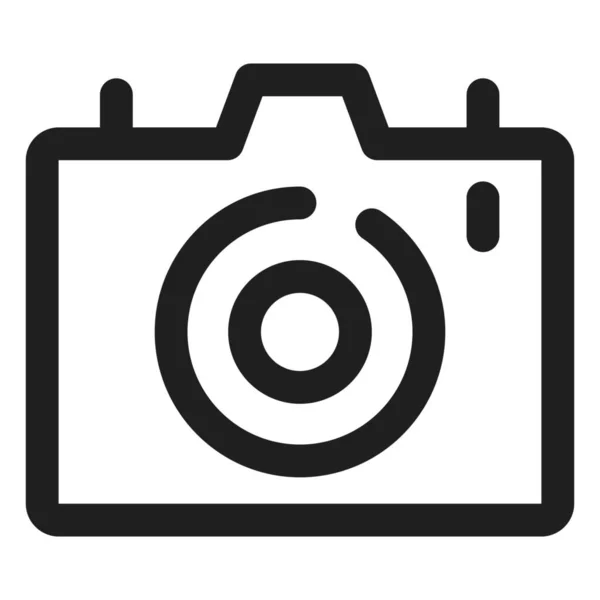 Camera Foto Fotografie Icoon Omtrek Stijl — Stockvector