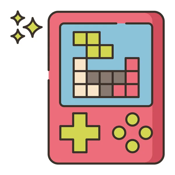 Ladrillo Juego Tetris Icono — Vector de stock