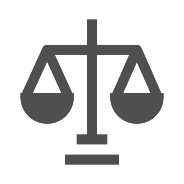 Vergelijk Vergelijking Justitie Icoon Solide Stijl — Stockvector