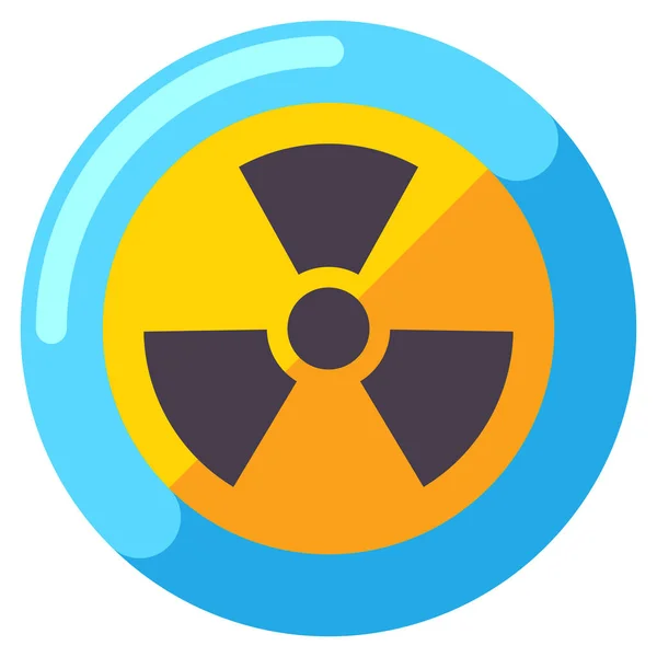 Gevaar Nucleaire Straling Icoon — Stockvector