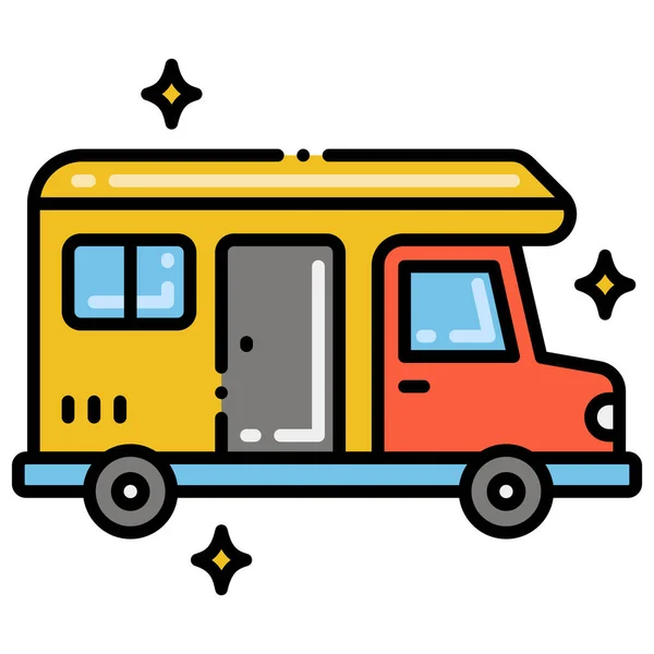 Camper Transport Van Icon — Stockový vektor