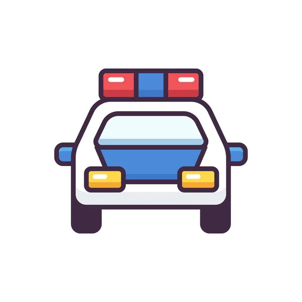 Police Car Highway Icon — Stock Vector