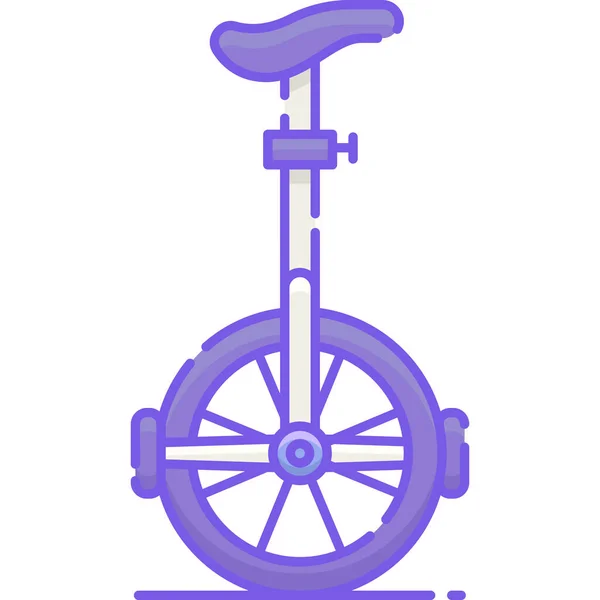 Bicicleta Una Rueda Icono Monociclo — Vector de stock