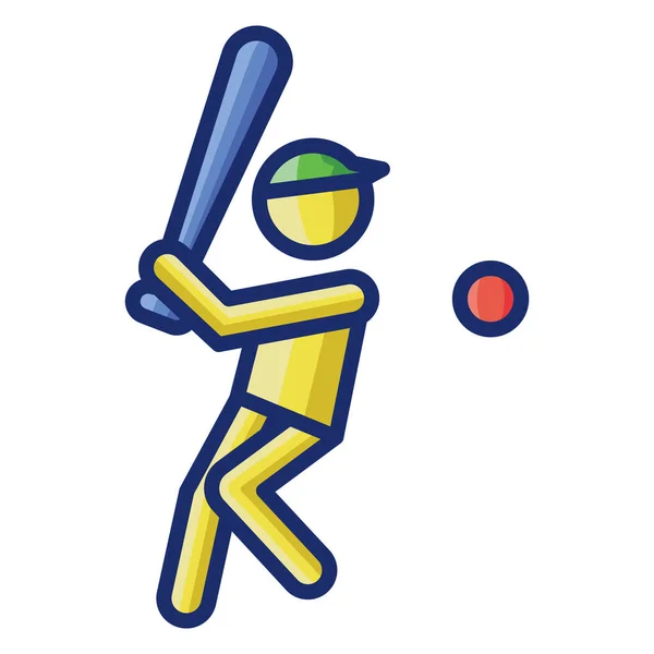 Иконка Бейсболиста — стоковый вектор