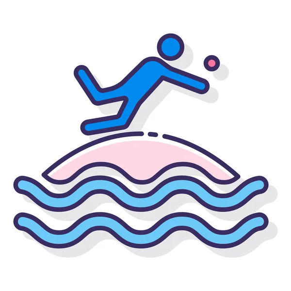 Picigin Ball Water Icon — Stockvektor