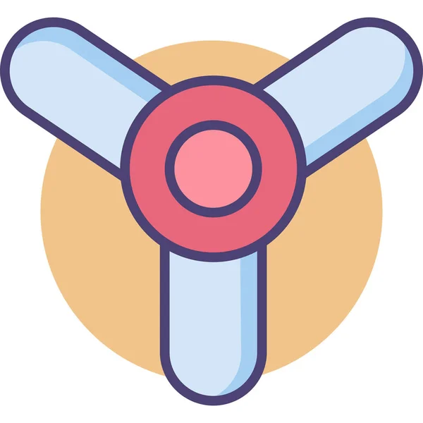 Device Equipment Fan Icon Filled Outline Style - Stok Vektor