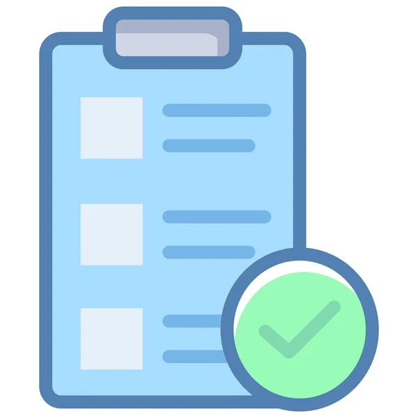 Checklist Confirmation Order Icon Filled Outline Style — Stock Vector