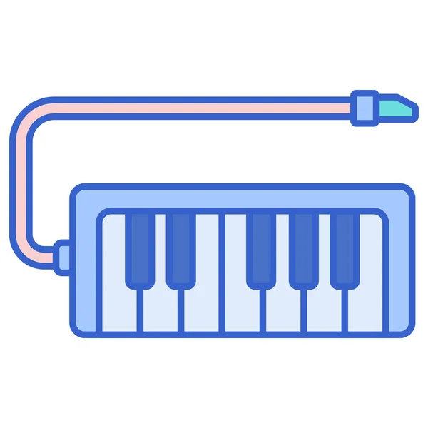 Instrument Melodica Muziek Icoon — Stockvector