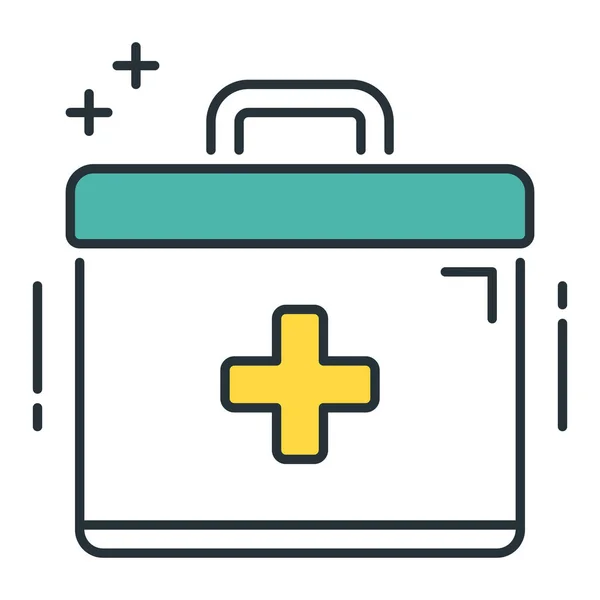 Health Kit Kit Medic Icon Filled Outline Style — Stock Vector