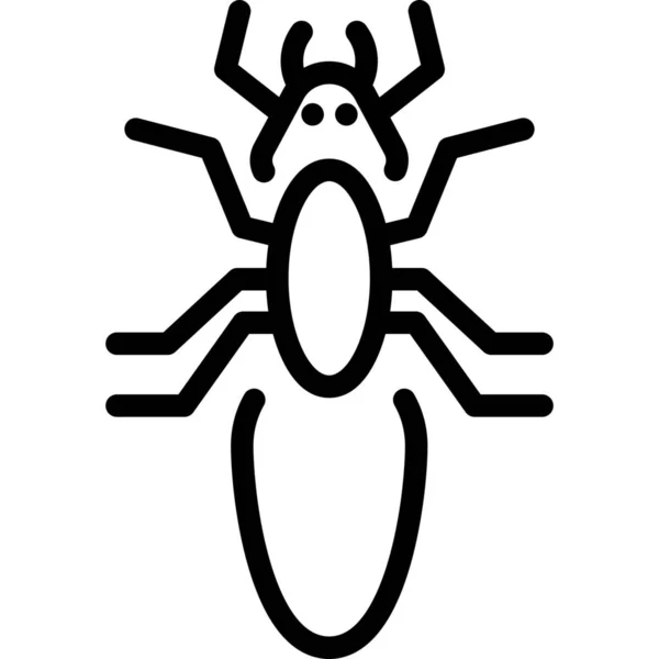 Mieren Insecten Pictogram Omtrek Stijl — Stockvector