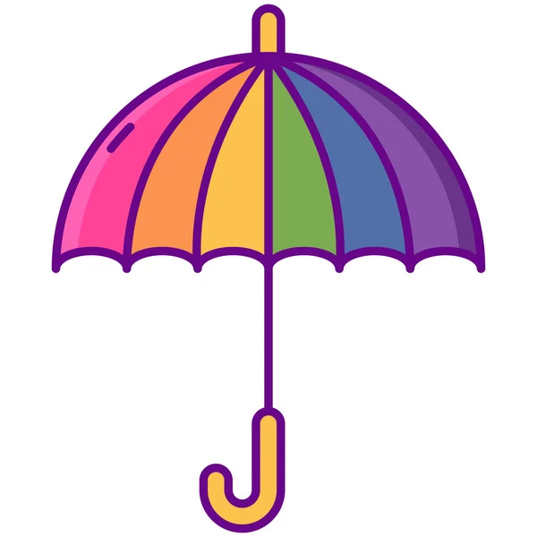 Queer Rainbow Umbrella Icon Culture Communities Category — Stock Vector