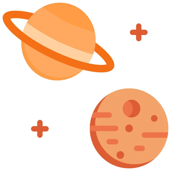 Икона Планеты Марс Плоском Стиле — стоковый вектор