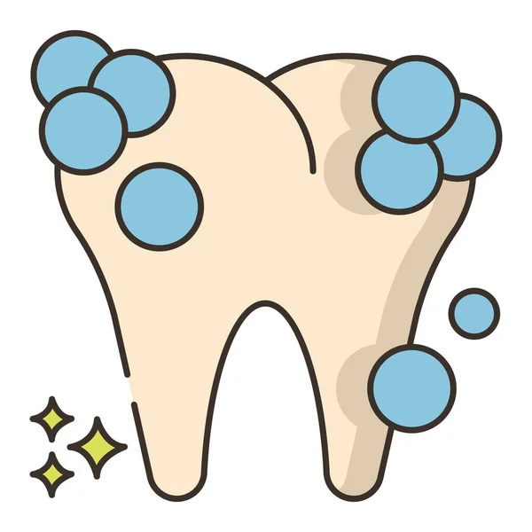 Czyszczenie Ikony Zębów Dentystycznych — Wektor stockowy